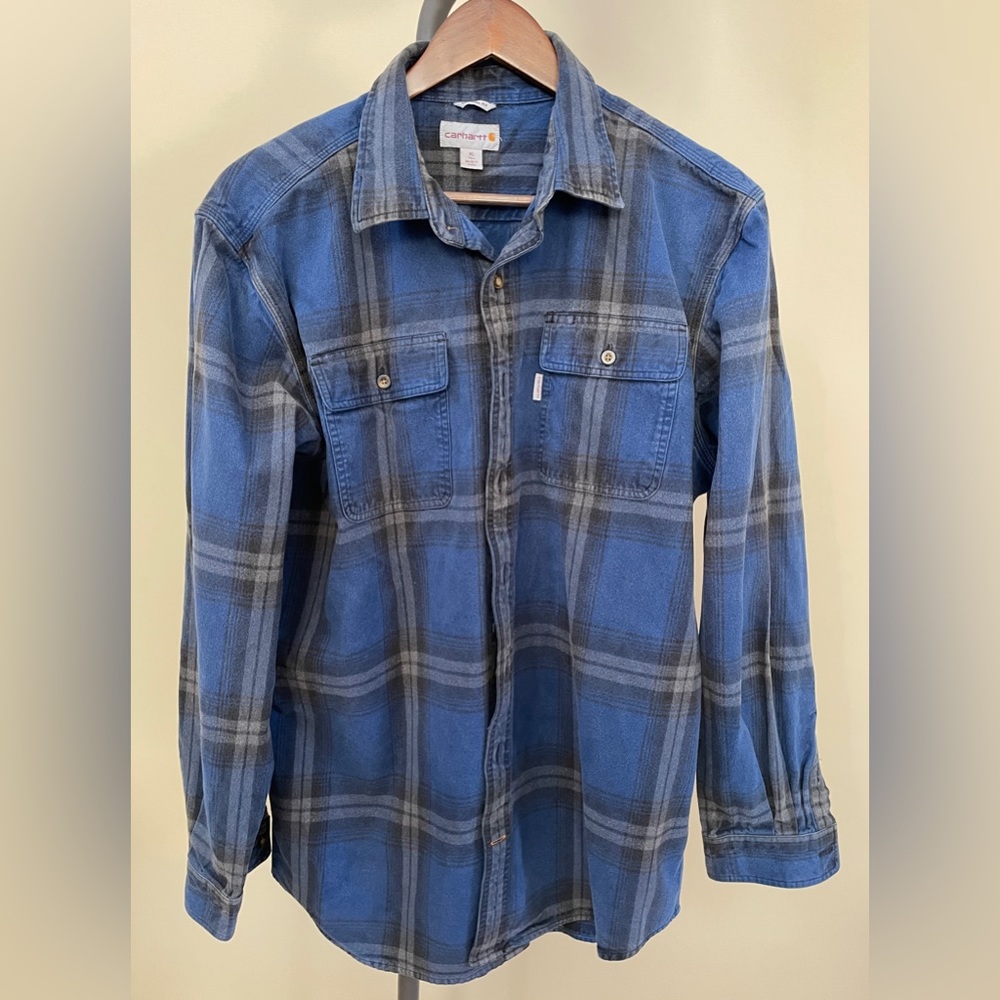 Carhartt Blue Plaid long sleeve original fit shirt